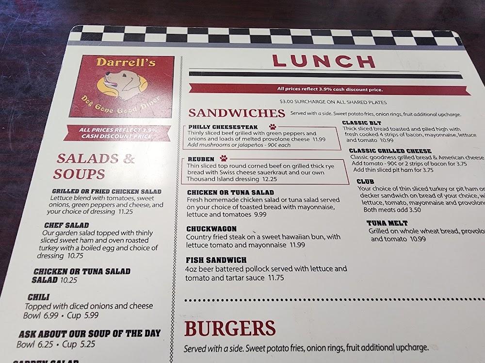 Darrell's Diner Menu image 1